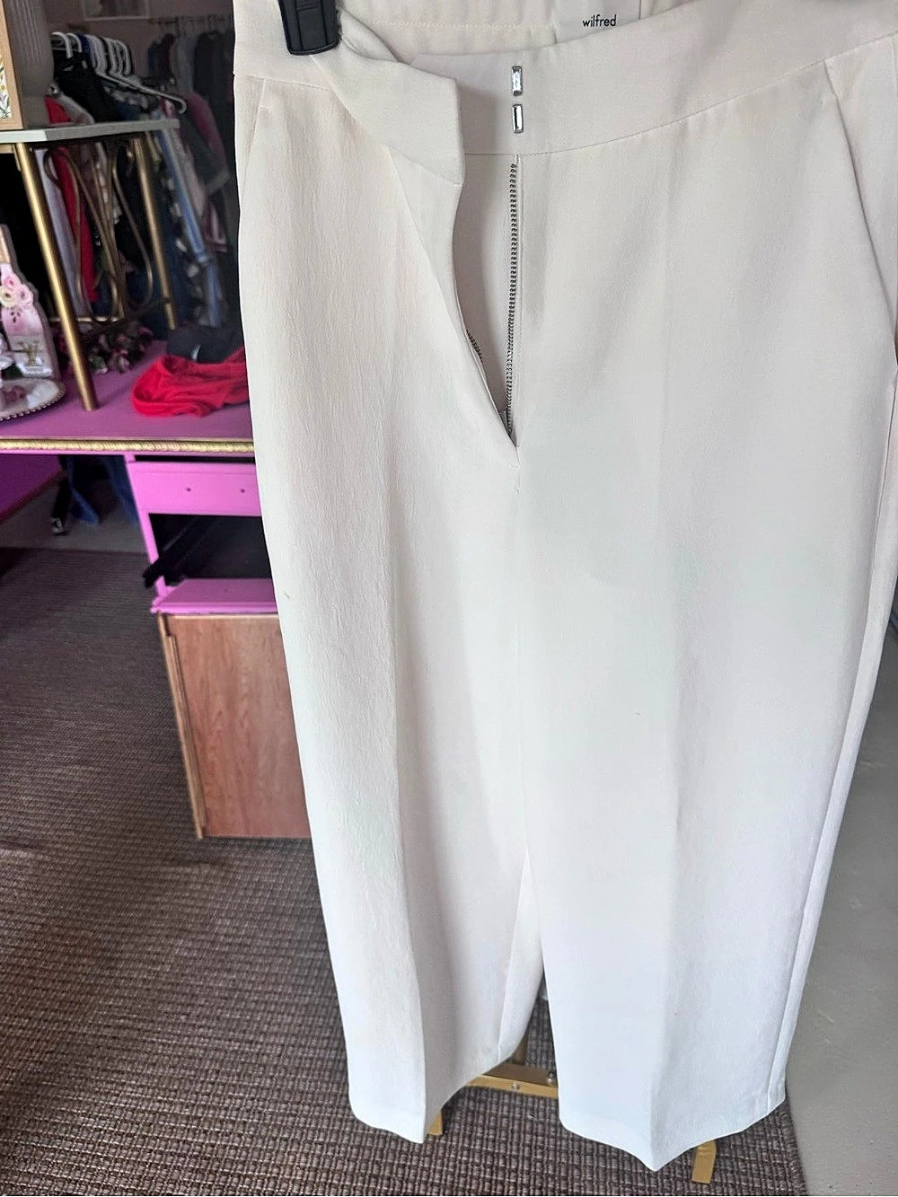 Wilfred The Effortless Pant Wide Leg Pants White Size 4